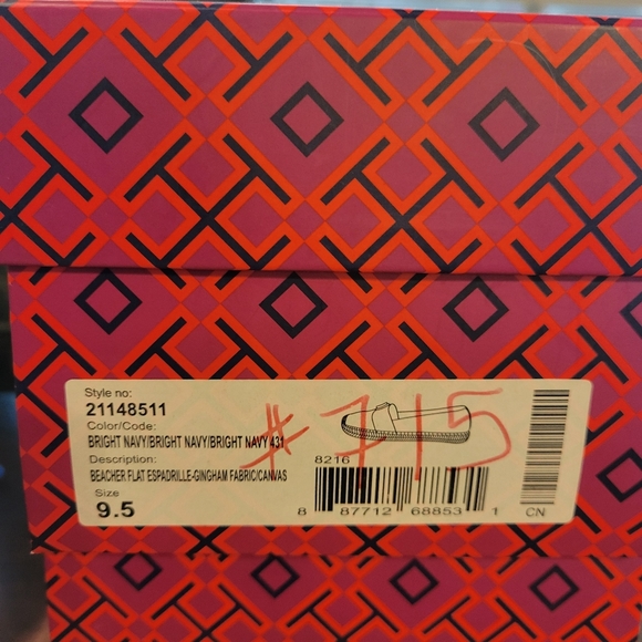 Tory Burch Beacher Brigh Navy Espidrilles Flats Jute Leather Designer #715 - Picture 16 of 16